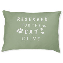 Réservé pour le chat vert nom animal monogrammed