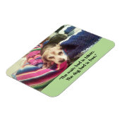 "Lit principal pris / Lit de chien gratuit" Magnet (Côté Gauche)