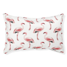 Lit tropical de chien de Flamant rose rose