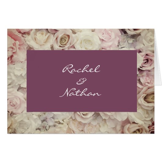 Lit vintage Rose Mariage Merci Note (Devant horizontal)