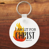 LIT VOOR CHRIST CHRISTELIJK SLEUTELHANGER (Voorkant)