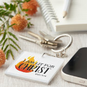LIT VOOR CHRIST CHRISTELIJK SLEUTELHANGER (Voorkant Rechts)