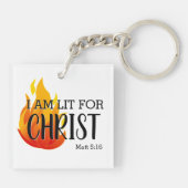 LIT VOOR CHRIST CHRISTELIJK SLEUTELHANGER (Achterkant)