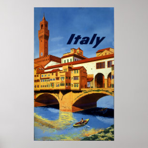 L'Italie, affiche vintage de voyage