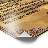 Litany Against Fear met Fremen Foto Afdruk (Hoek)