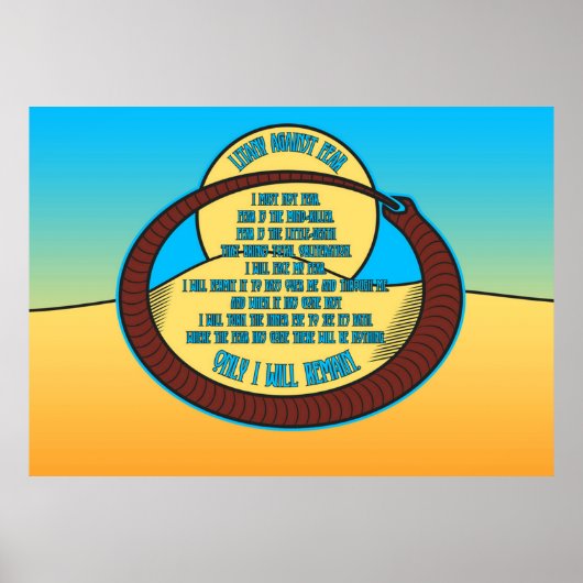 Litany tegen angst poster (Voorkant)