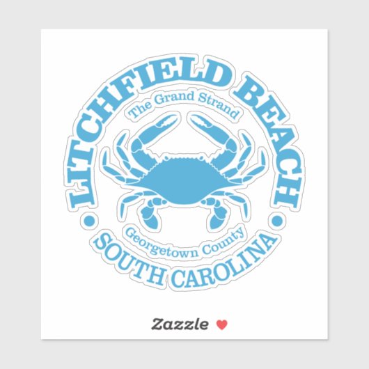 Litchfield Beach (krab) Sticker (Vel)