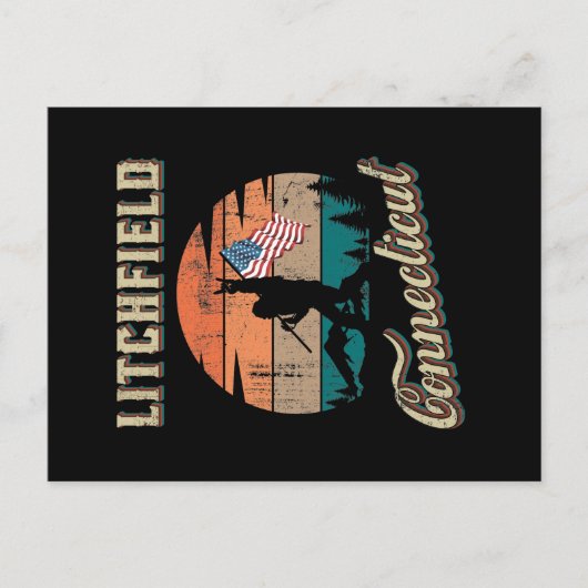 Litchfield Connecticut Briefkaart (Voorkant)
