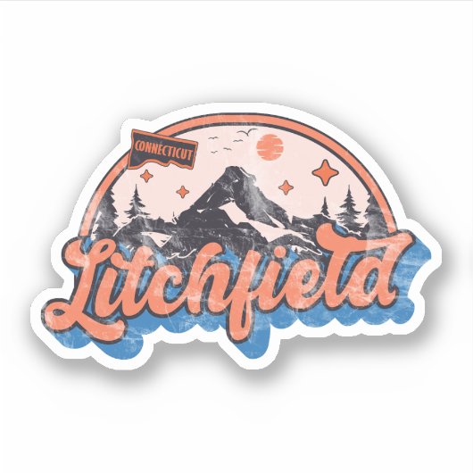 Litchfield, Connecticut Sticker (Voorkant)