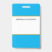 Lite Blue Employee ID Badge (Achterkant)