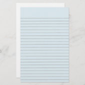 Lite Blue Lined Stationery Briefpapier (Voorkant / Achterkant)