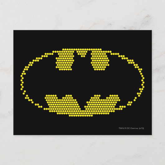 Lite-Brite Bat Emblem Briefkaart (Voorkant)