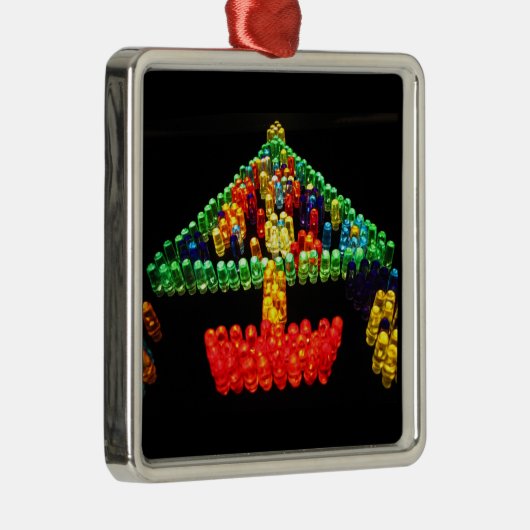 Lite Brite kerstboom Metalen Ornament (Rechts)