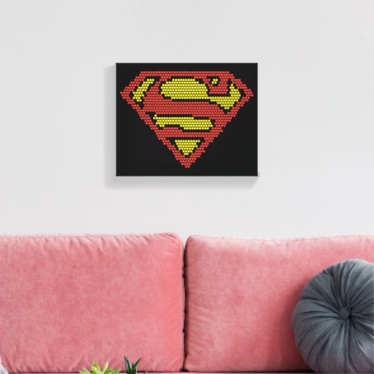 Lite-Brite S-Shield Canvas Afdruk (Insitu (Woonkamer))