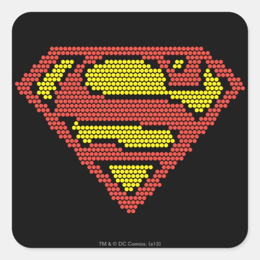 Lite-Brite S-Shield Vierkante Sticker (Voorkant)