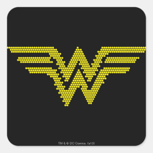 Lite-Brite WW-symbool Vierkante Sticker