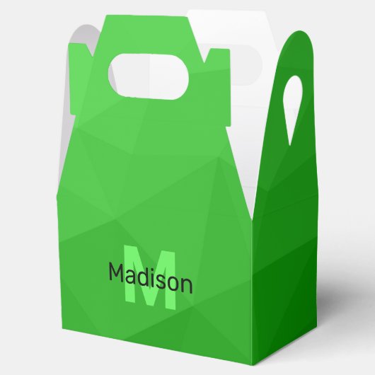 Lite green gradient geometry mesh patroon mesh pat bedankdoosjes (Geopend)