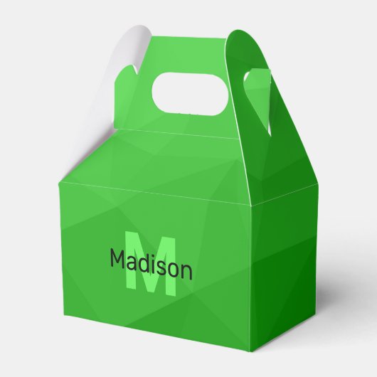 Lite green gradient geometry mesh patroon mesh pat bedankdoosjes (Voorkant Zijde)