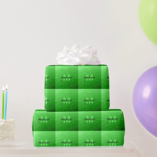 Lite green gradient geometry mesh patroon mesh pat cadeaupapier (Feestgeschenken)