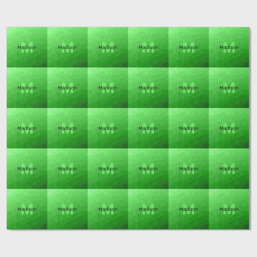 Lite green gradient geometry mesh patroon mesh pat cadeaupapier (Vlak)