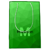 Lite green gradient geometry mesh patroon mesh pat medium cadeauzakje (Voorkant)