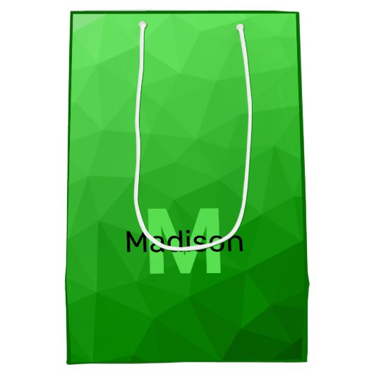 Lite green gradient geometry mesh patroon mesh pat medium cadeauzakje (Achterkant)