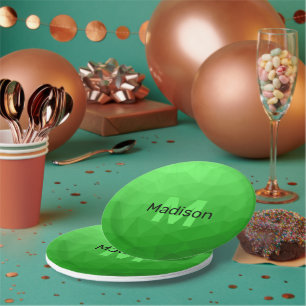 Lite green gradient geometry mesh patroon mesh pat papieren bordje