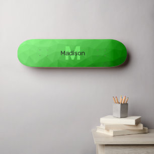Lite green gradient geometry mesh patroon mesh pat skateboard