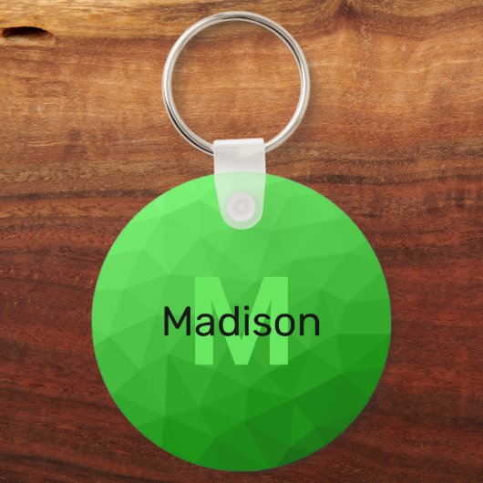 Lite green gradient geometry mesh patroon mesh pat sleutelhanger (Voorkant)