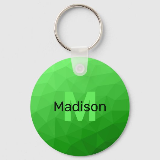 Lite green gradient geometry mesh patroon mesh pat sleutelhanger (Achterkant)