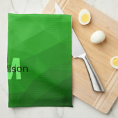 Lite green gradient geometry mesh patroon mesh pat theedoek (Quarter Fold)