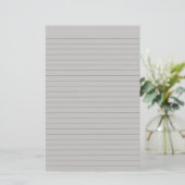 Lite Grey Lined Stationery Briefpapier (Staand voorkant)