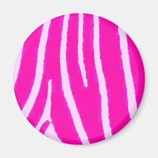 Lite roze Zebra magneet (Voorkant)
