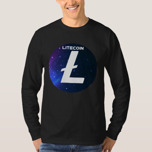 Litecoin Cryptocurrency Space Galaxy LTC Crypto Mo T-shirt (Voorkant)