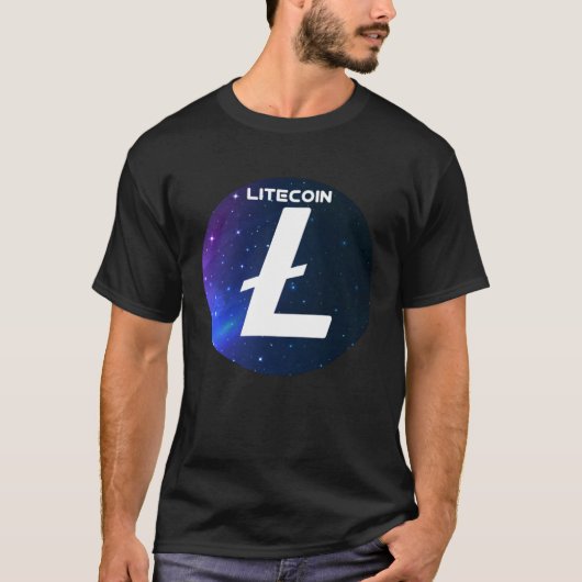 Litecoin Cryptocurrency Space Galaxy LTC Crypto Mo T-shirt (Voorkant)