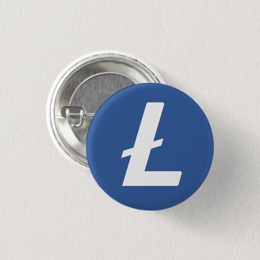 Litecoin (LTC) Cryptocurrency Blockchain Flair Ronde Button 3,2 Cm (Voorkant /achterkant)
