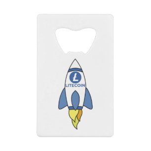 Litecoin naar de maan Rocket Kredietkaart Flessenopener