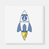 Litecoin naar de maan Rocket Magneet (Voorkant)