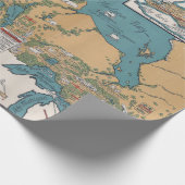 literaire kaart van Canada Cadeaupapier (Hoek)