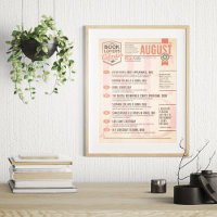Literaire kalender augustus poster