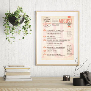 Literaire kalender augustus poster