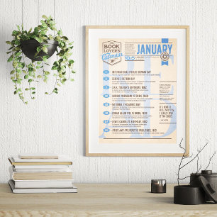 Literaire kalender januari poster