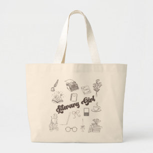 Literaire Meisje Canvas tas Boek Liefhebber Gift A