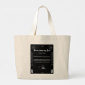 Literaire Merch-Canvas tas 'Weg van de zon' (Achterkant)