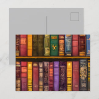 Literaire schatten - klassieke oude boeken briefkaart