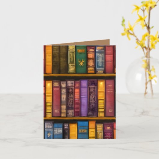 Literaire schatten - klassieke oude boeken kaart (Gele Bloem)