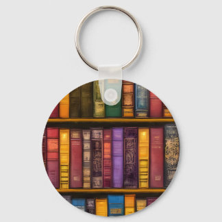 Literaire schatten - klassieke oude boeken sleutelhanger