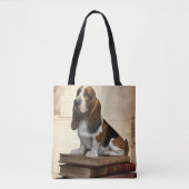 Literary Basset Hound Draagtas (Voorkant)