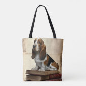 Literary Basset Hound Draagtas (Achterkant)