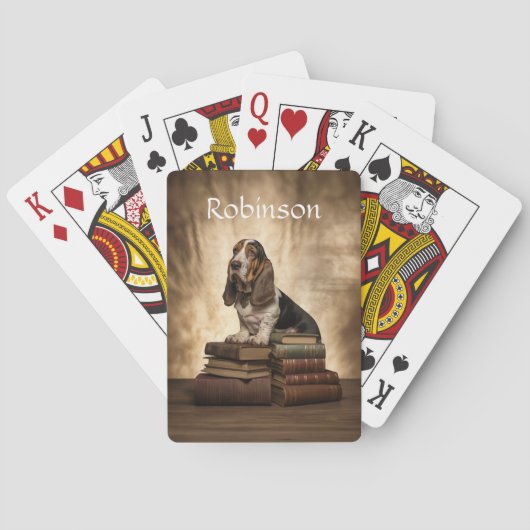 Literary Basset Hound Pokerkaarten (Achterkant)